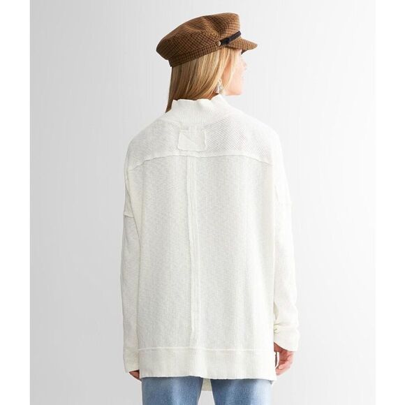 Free People Kasey Mock Neck Top Ivory NWT Sjze Medium - Picture 2 of 9